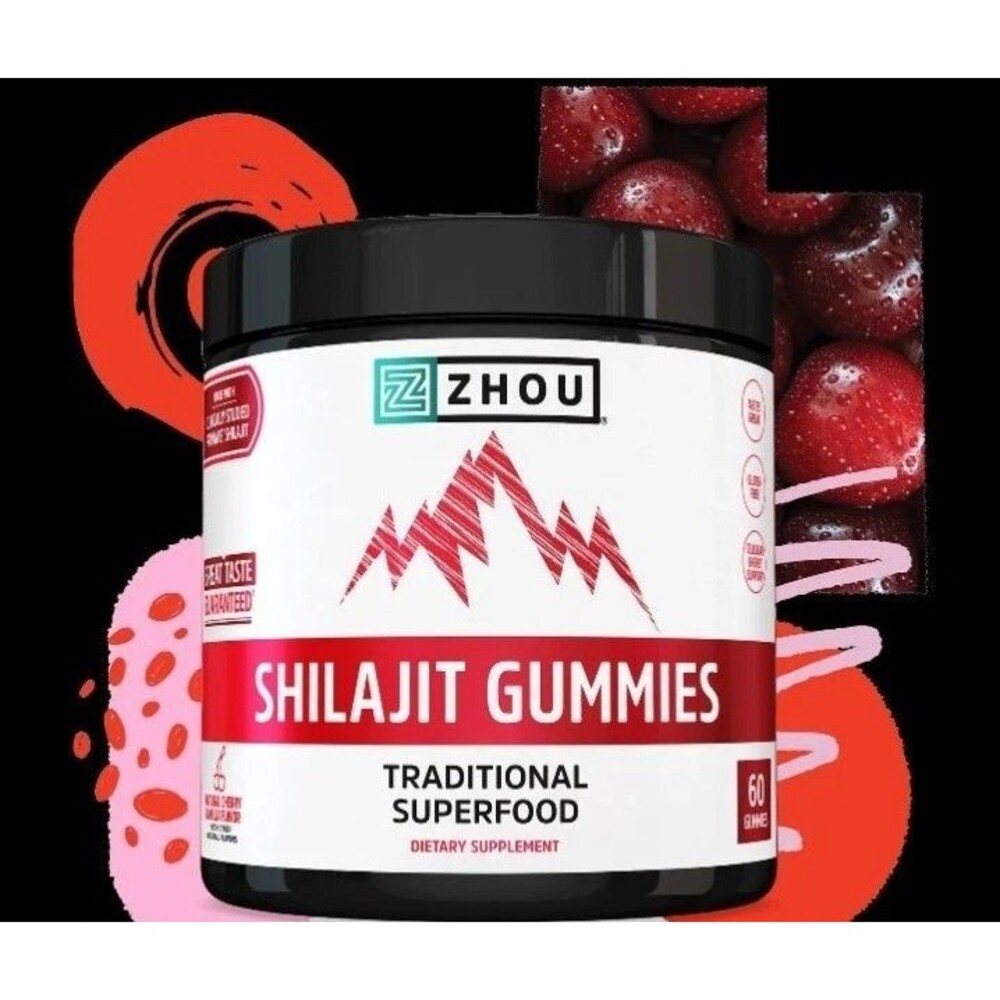 Zhou Shilajit Gummies 60 Gummies Cherry Vanilla
